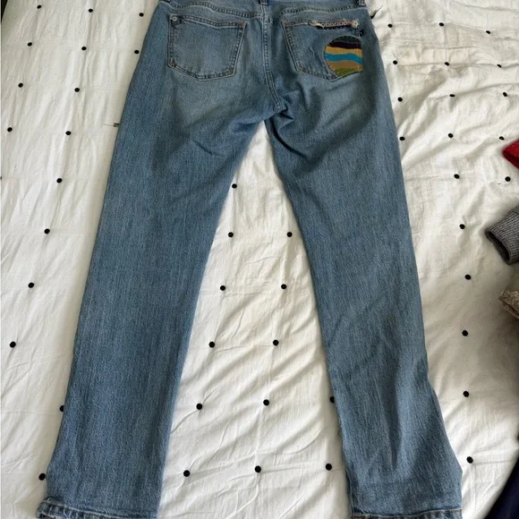 Pilcro Denim Slim Patchwork Boyfriend Jeans - Picture 4 of 6